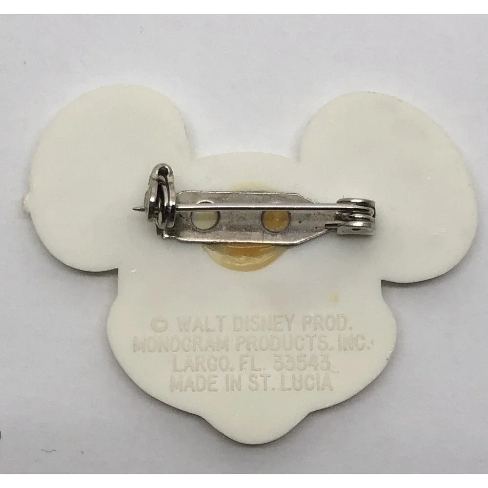 Rare Vintage Disney Pin Mickey Mouse Plastic Pinback Pins‎ 80's Latch Clasp Face